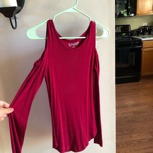 Long Sleeve Cold Shoulder Shirt